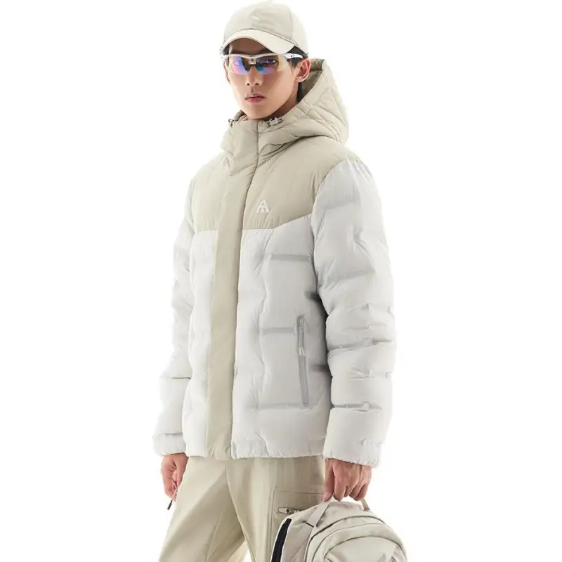 Anta Outdoor Collection Down Jacket Men's Cyan Dove Gray/Cumulus Gray