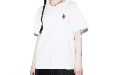 UNIQLO T Shirts Women's White Crew Neck Moderate Straight Fit