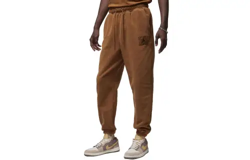 Jordan Knitted Sweatpants Men's Tan Moderate Cuffed Pants