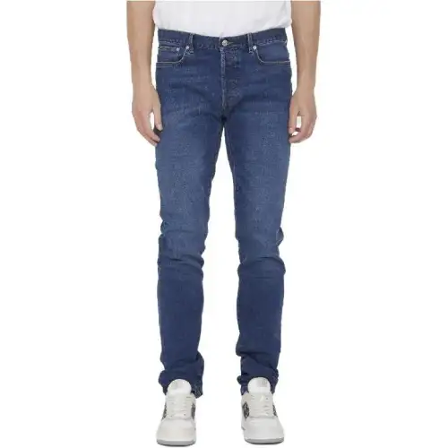 DIOR Jeans Men's Blue Moderate Straight Fit Pants
