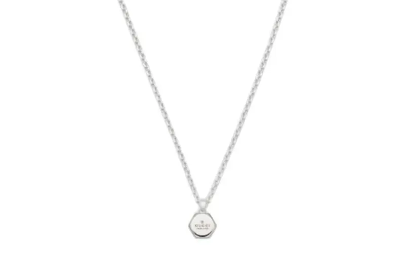 GUCCI Sterling Silver Trademark-pendant Necklace