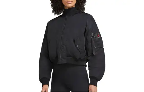 Jordan Jackets Women's Black Stand Collar Moderate Pilot