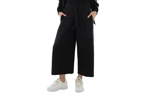 Burberry Casual Pants Women's Black Moderate Wide Leg Pants