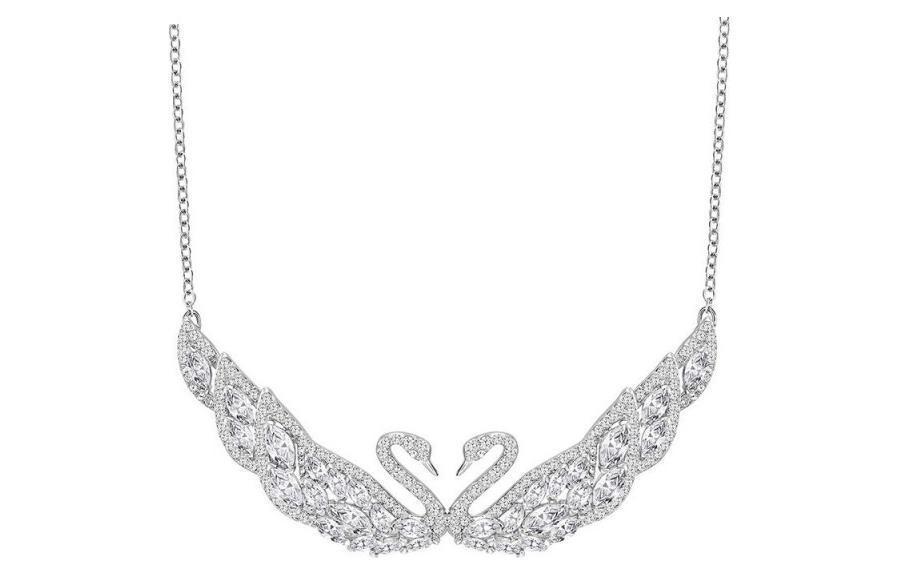Женская подвеска Swarovski Swan (серебристая)