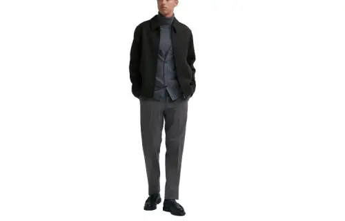 UNIQLO Suit Pants Men's Dark Gray Moderate