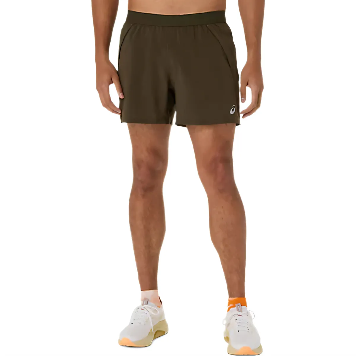 ASICS ROAD Sports Shorts Men's Brown Moderate Straight Fit Pants