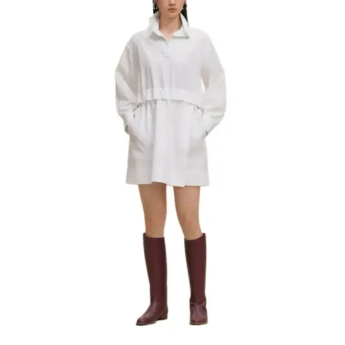 HERMES FW25 Long Sleeved Dress Women's White