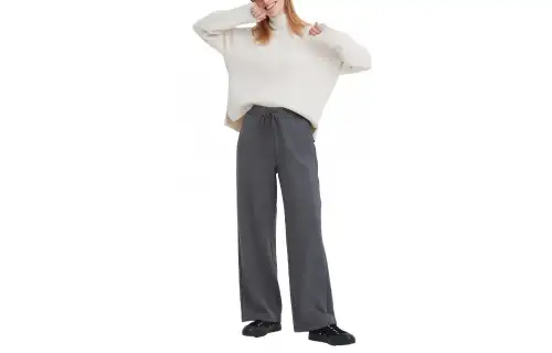 UNIQLO Casual Pants Women's Dark Gray Moderate Straight Fit Pants