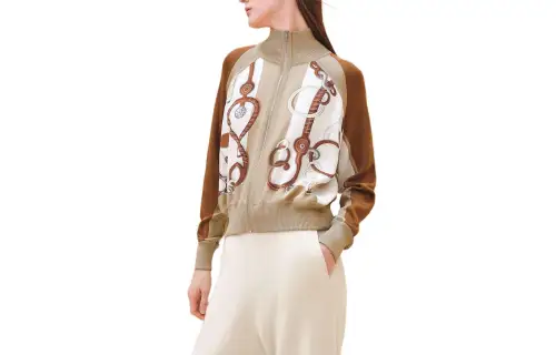 HERMES Jackets & Coats Women's Pearl White