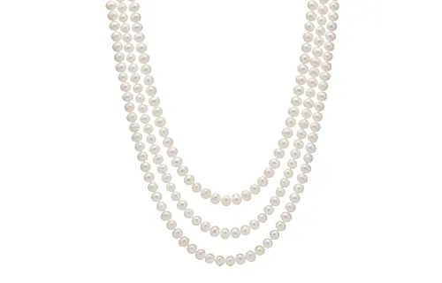 TIFFANY & CO. Ziegfeld Collection Freshwater Pearl, Sterling Silver Necklaces Women's White