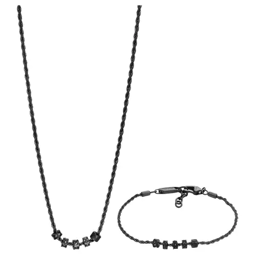 EMPORIO ARMANI Armani, design copper necklace with pigtail stainless steel, men's style