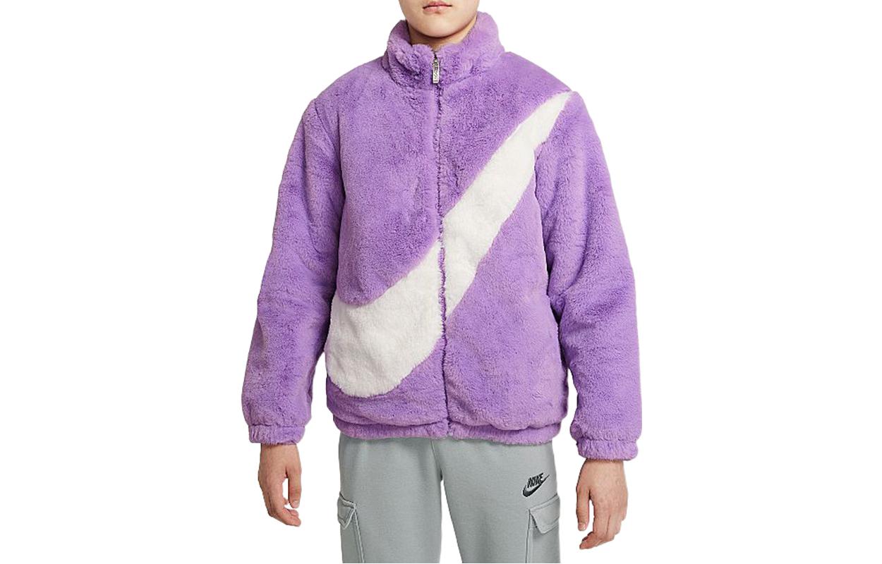 Детская куртка Nike Большой Логотип (пурпурная)