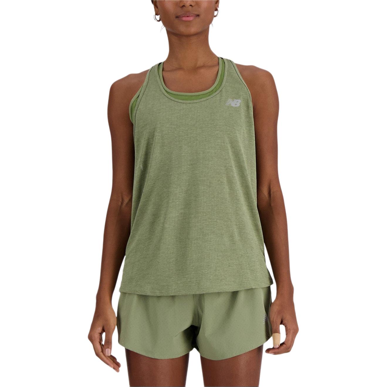 Женская майка New Balance Athletics Tank (оливковая)
