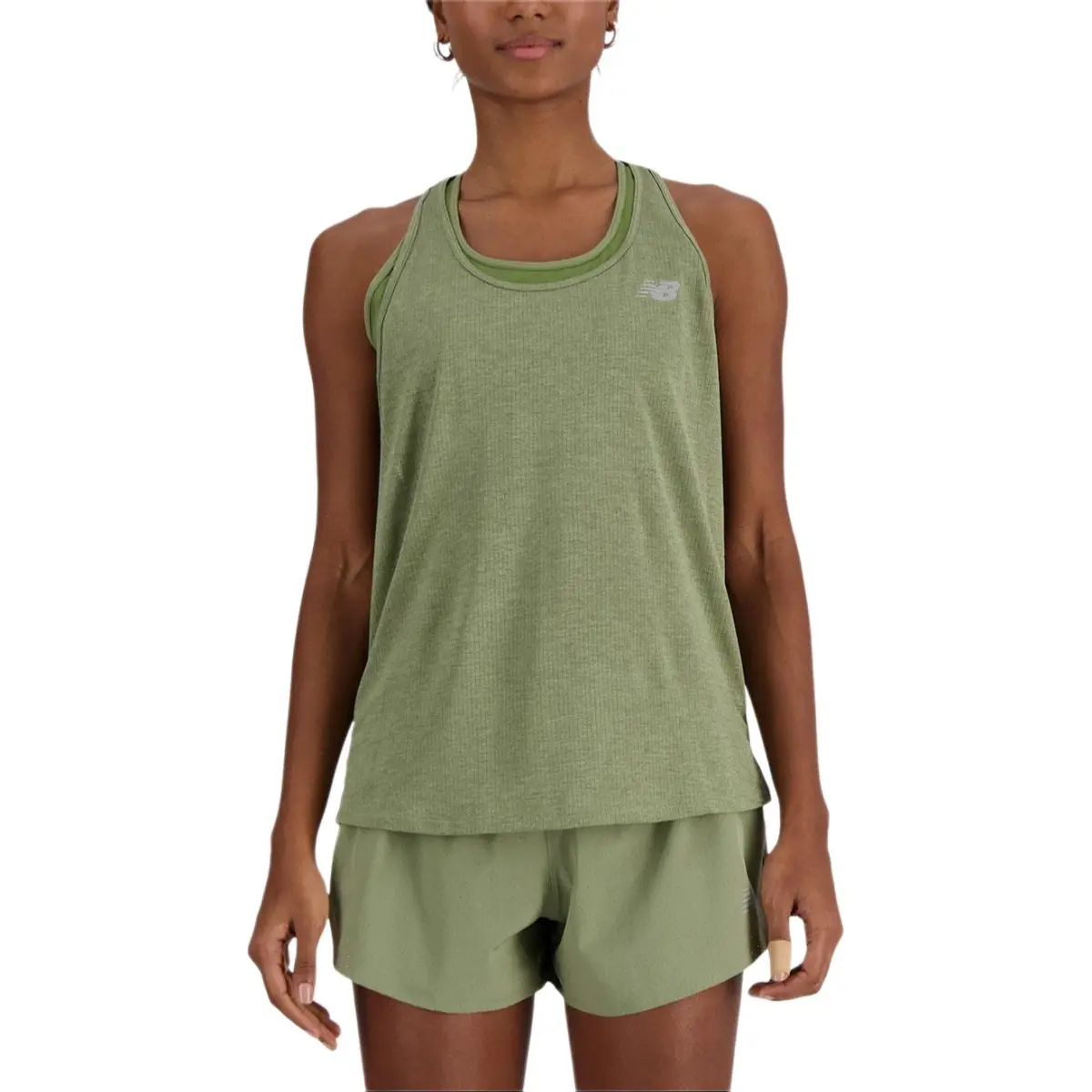 New Balance Athletics Tank Top Women's Dark Olive Stone Color