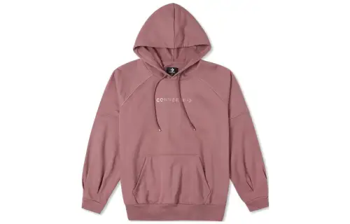 Converse Sweatshirts Women's Pink Hooded Moderate Regular