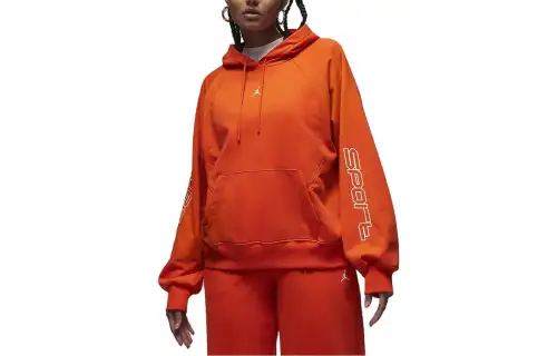 Jordan Sweatshirts Women's Passionate Red Hooded Moderate Regular