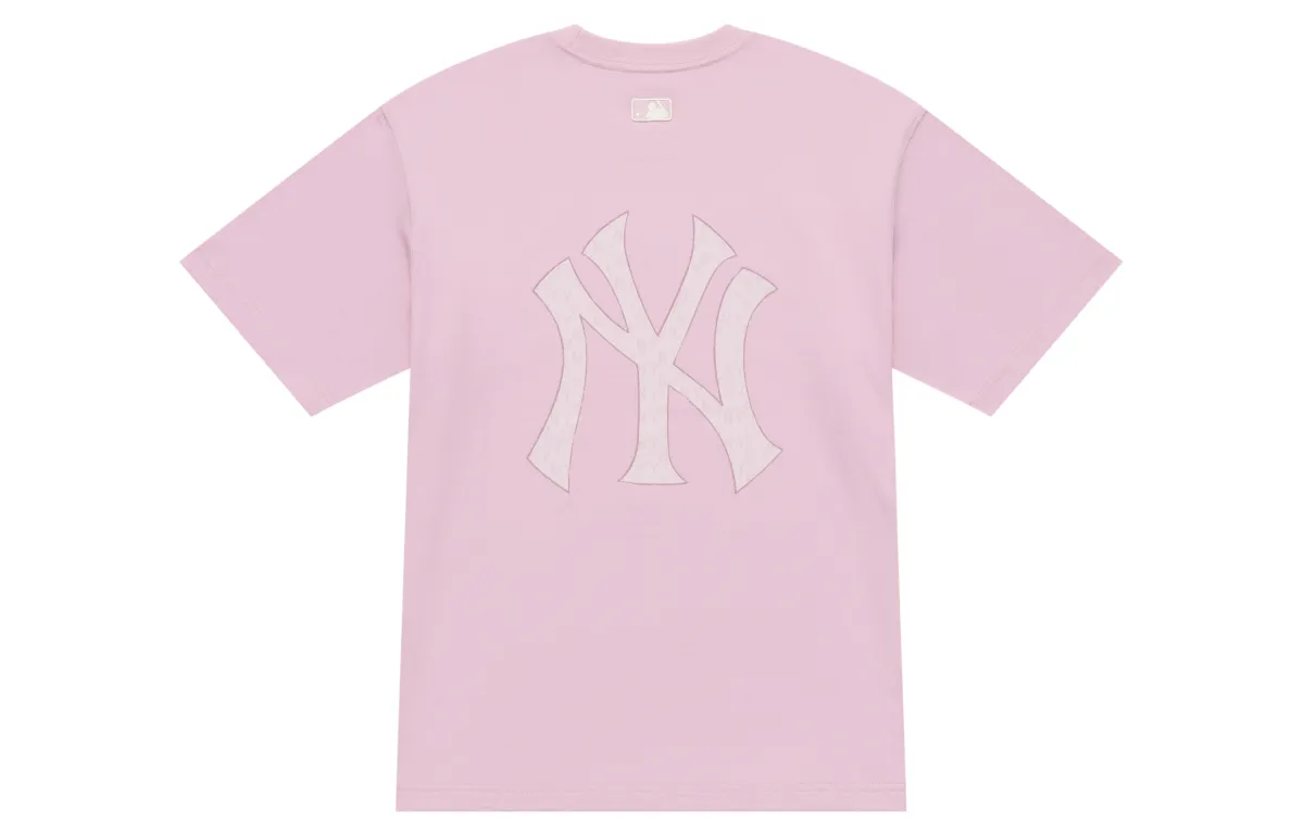 MLB Monogram Big Lu FW25 T Shirt Unisex Pink