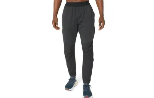 ASICS Knitted Sweatpants Men's Black Moderate Cuffed Pants
