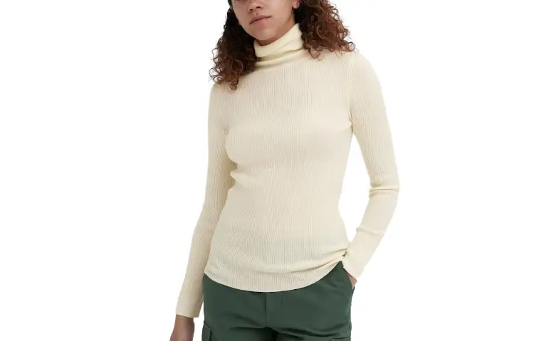 UNIQLO Knitwear Women's Ivory Lapel Moderate Other