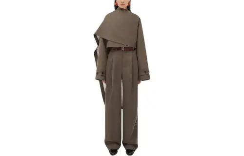 Bottega Veneta SS24 Cloak Women's Milkweed Brown