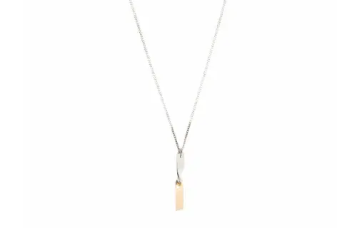 Maison Margiela Sterling Silver Necklaces Unisex Silver/Gold