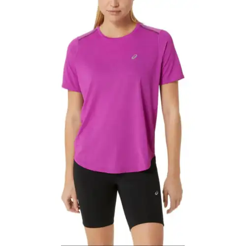 ASICS ROAD T Shirts Women's Purple Crew Neck Moderate Straight Fit