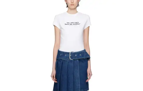 OFF WHITE T Shirt, Slim Fit Women's White