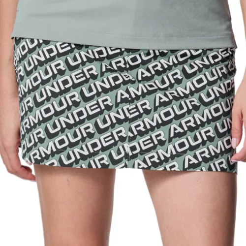 Under Armour Drive Slash Logo Casual Short Skirts Women's Green