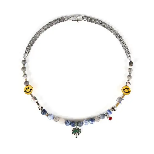 PLASTIC BRAIN Zirconium Titanium Steel Necklaces Unisex