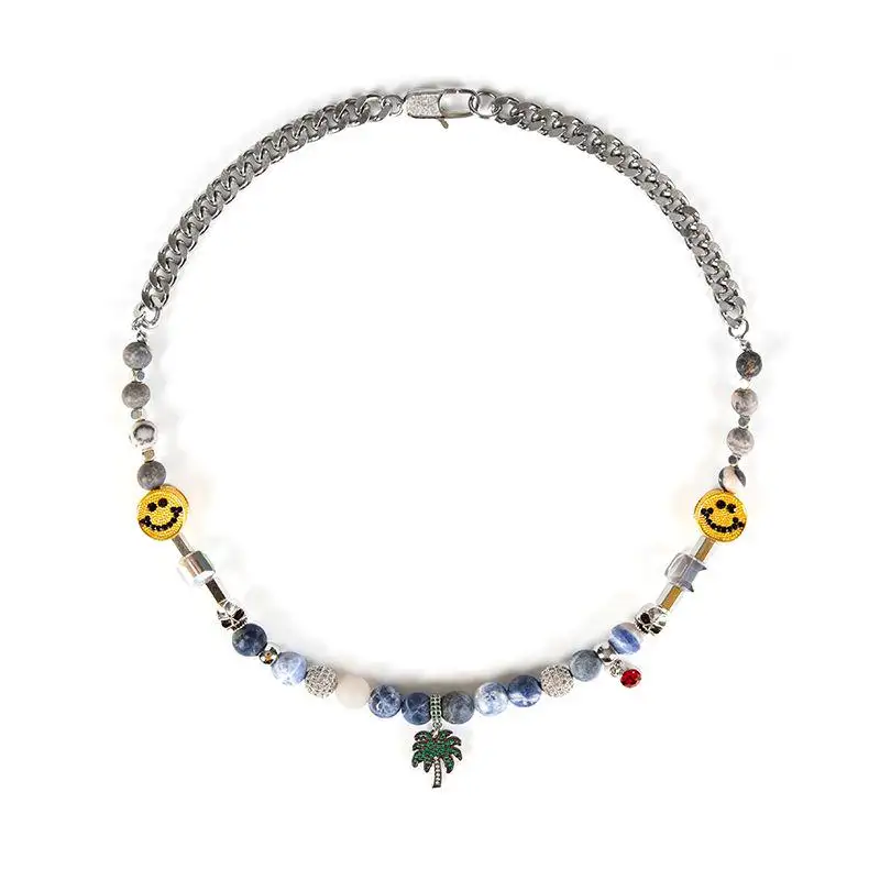 PLASTIC BRAIN Zirconium Titanium Steel Necklaces Unisex