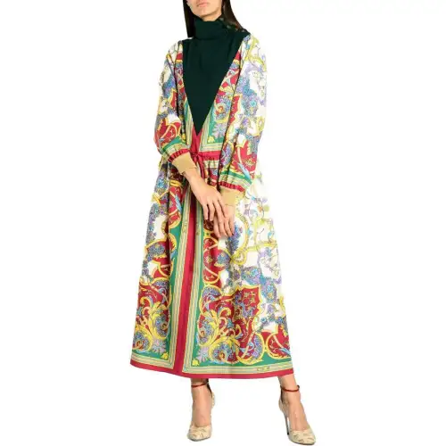 GUCCI SS23 Long Sleeved Dress Women's Multicolor