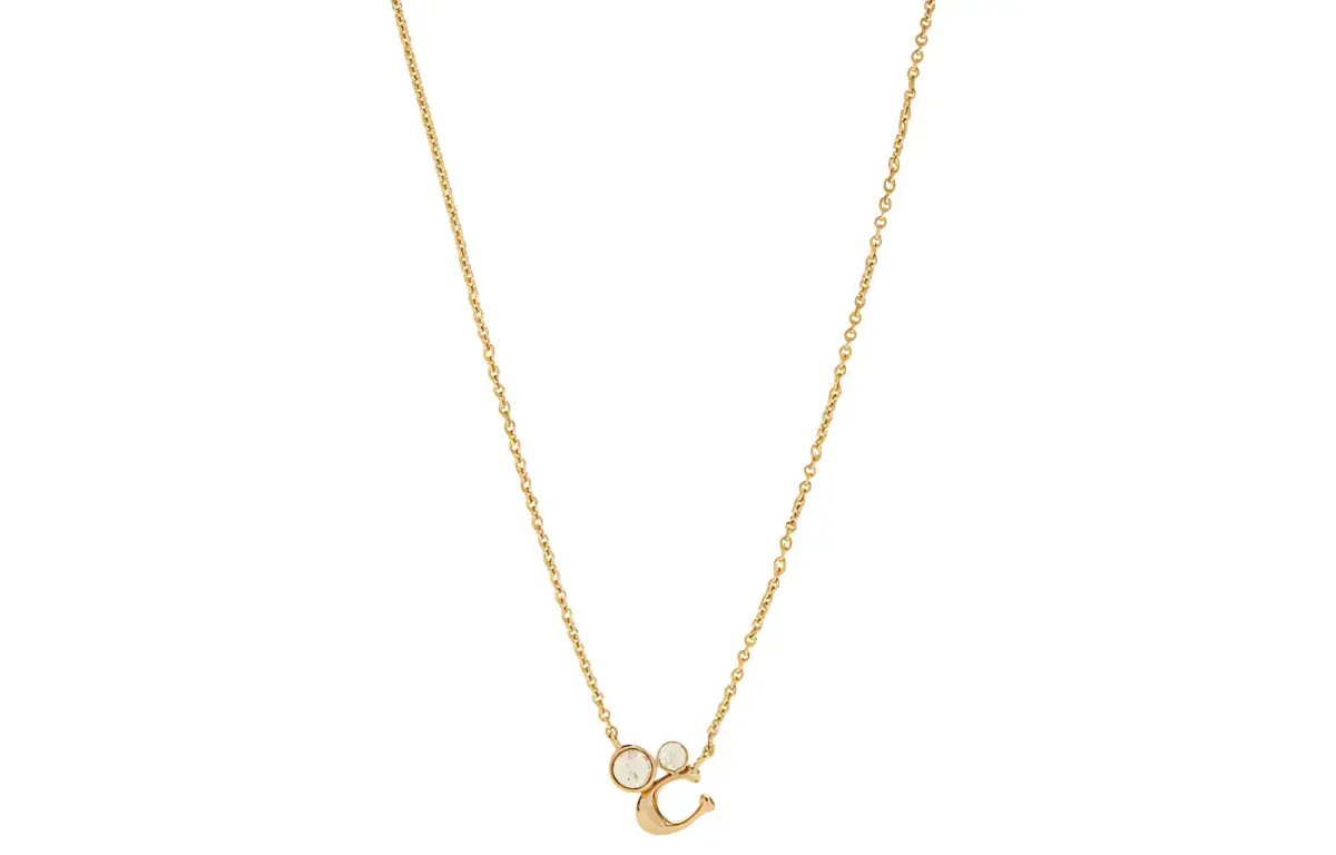 COACH Glass Necklaces Women's Gold