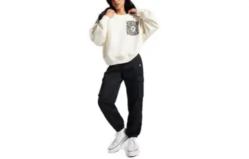 Converse Leopard Sweatshirt Women's White