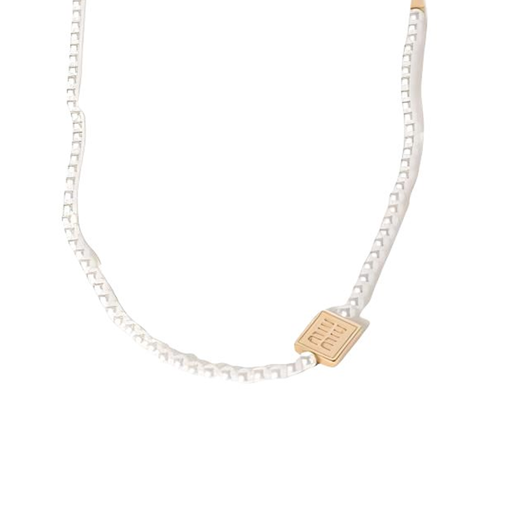 Женская цепочка MIU MIU (белая)
