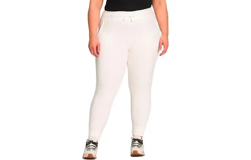 THE NORTH FACE Knitted Sweatpants Women's White Moderate Slim Fit Pants