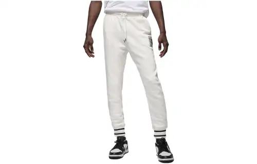 Jordan MVP Knitted Sweatpants Men's White Moderate Cuffed Pants