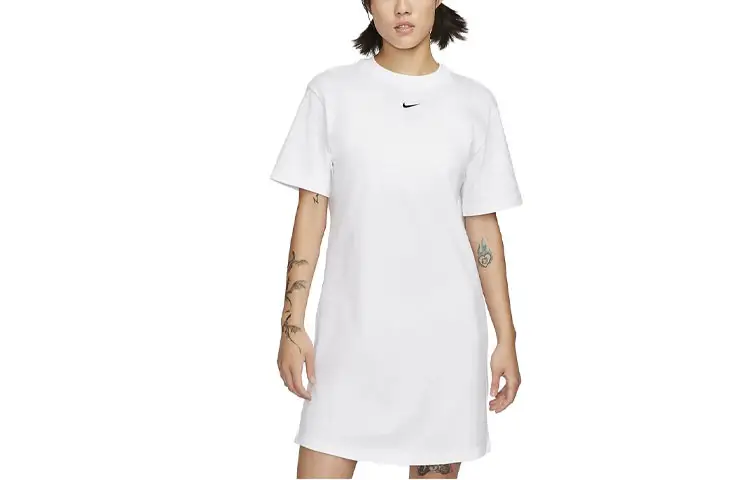 Nike Sportswear Essentials Short Sleeved Dress Women's White