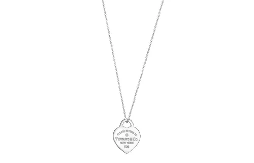 TIFFANY & CO. Return To Tiffany Collection Sterling Silver With Round Diamonds Necklaces Women's Silver