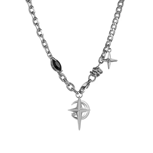 TRIDENT Necklaces Unisex Silver