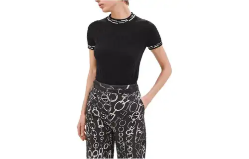HERMES Knitwear Women's Black Crew Neck Moderate Other