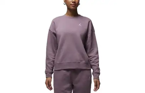Jordan Brooklyn Sweatshirts Women's Sky Purple Crew Neck Moderate Regular