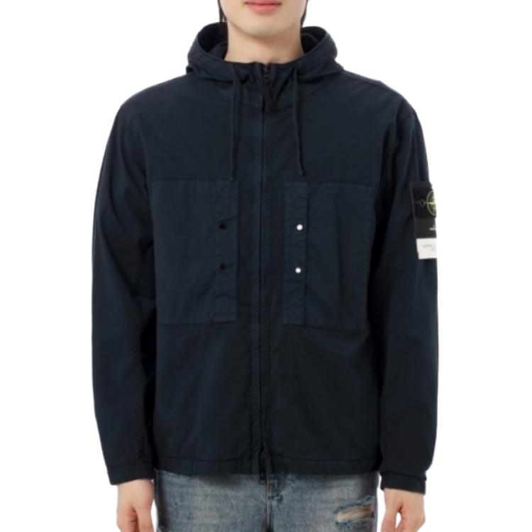Мужская куртка STONE ISLAND Badge Pocket (темно-синяя)