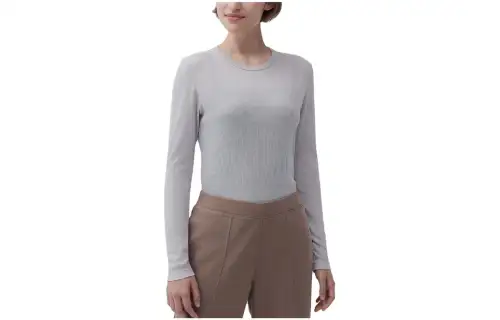 UNIQLO T Shirts Women's Crew Neck Thin Straight Fit