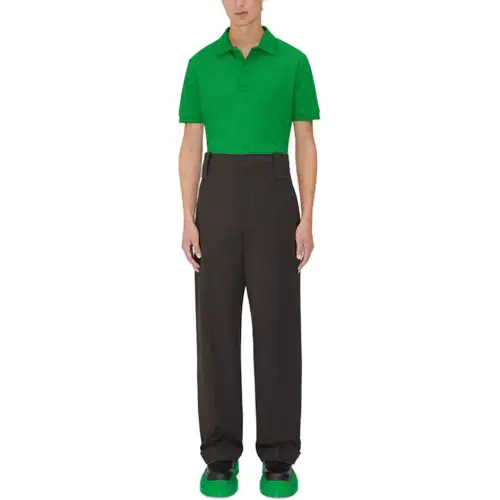 Bottega Veneta Polo Shirts Men's Green Lapel Moderate Other