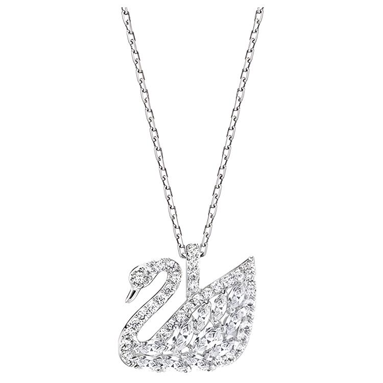 Женская цепочка с кулоном Swarovski Swarovski Swan Lake (гальваническое покрытие белым золотом)