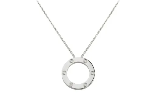 Cartier White Gold Love Diamond Necklace