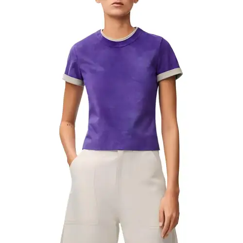 LOEWE T Shirts Women's Purple Crew Neck Moderate