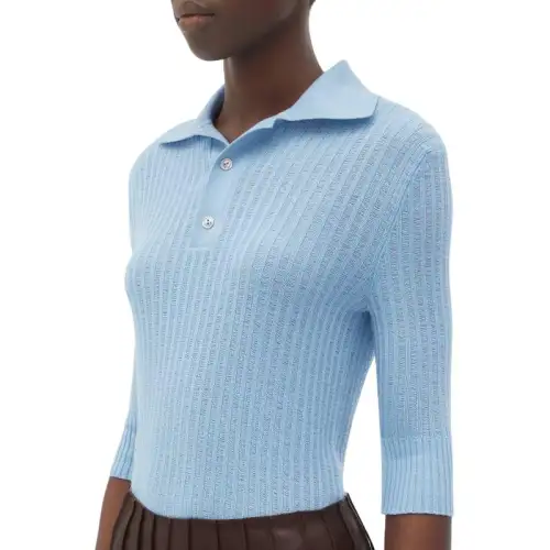 Bottega Veneta SS23 Polo Shirt Women's Blue