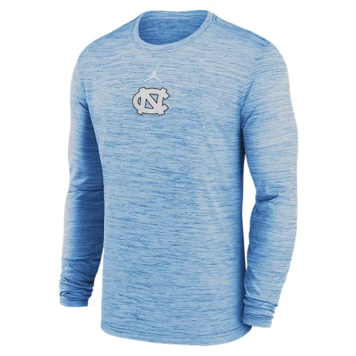 Jordan North Carolina Sideline Velocity Men's Jordan Brand Dri FIT College Long Sleeve T Shirt