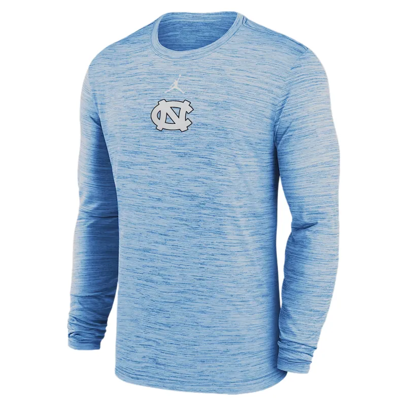 Jordan North Carolina Sideline Velocity Men's Jordan Brand Dri FIT College Long Sleeve T Shirt